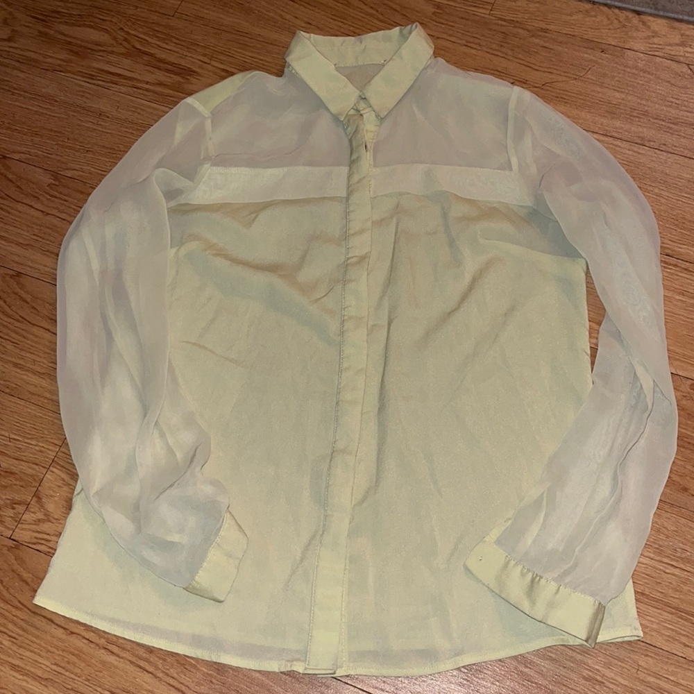 Yellow long sleeve blouse
